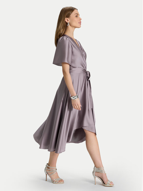 Swing Swing Sukienka koktajlowa 5AJ04000 Fioletowy Regular Fit