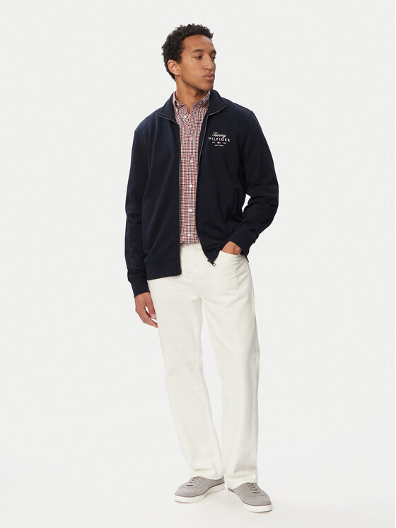 Tommy Hilfiger Tommy Hilfiger Sweatshirt Script Stack MW0MW43219 Dunkelblau Regular Fit