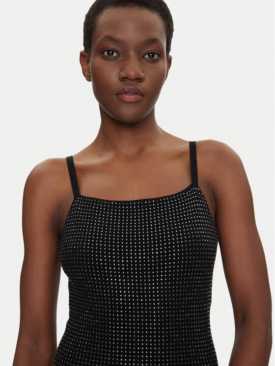 Guess Guess Úpletové šaty W5GK45 Z3MN2 Čierna Regular Fit