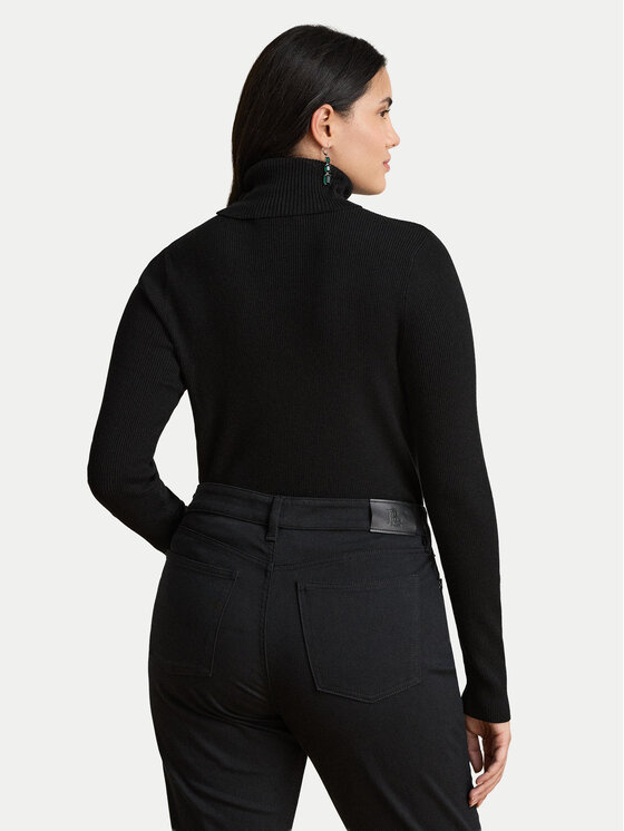 LAUREN RALPH LAUREN LAUREN RALPH LAUREN Bluză cu gât 200B22258002 Negru Slim Fit