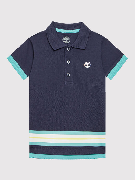 Timberland Timberland Polo T25T03 S Granatowy Regular Fit
