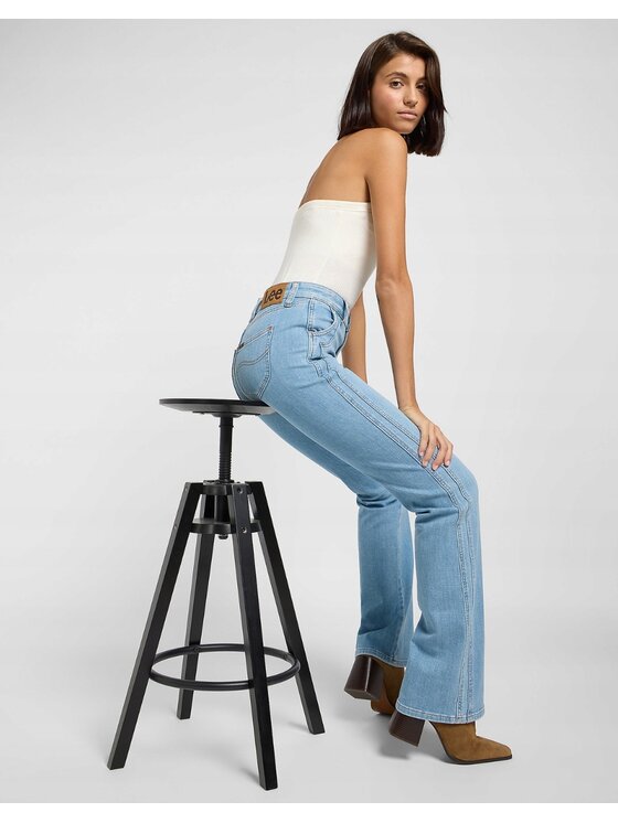 Lee Lee Jeansy Double Seamed Boot Jeans Niebieski Bootcut Fit
