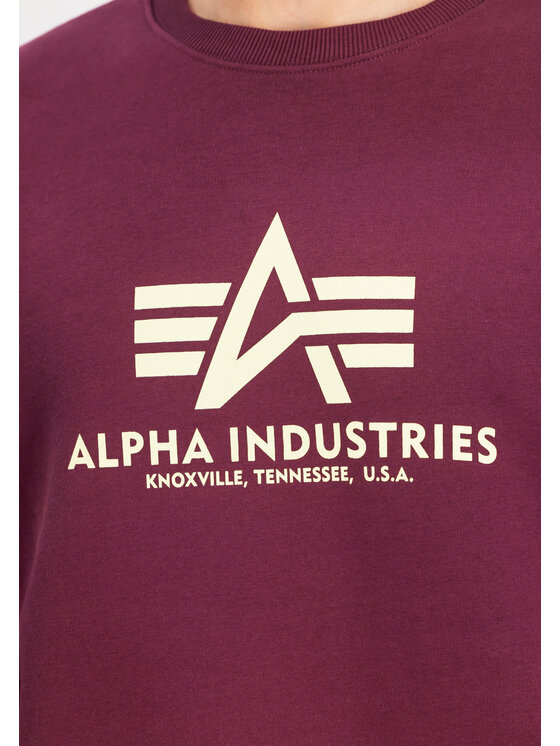Alpha Industries Alpha Industries Bluza Basic Big Logo Sweatshirt Czerwony Regular Fit