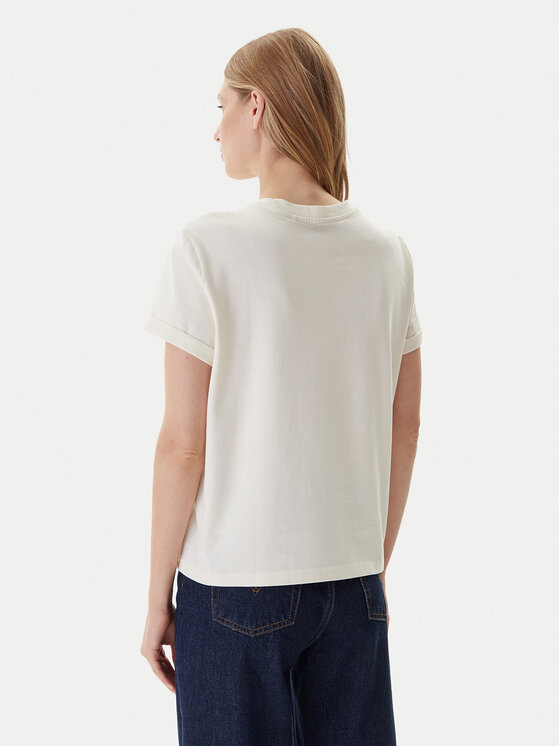 Mustang Mustang T-krekls Monroe 1016755 Écru Relaxed Fit