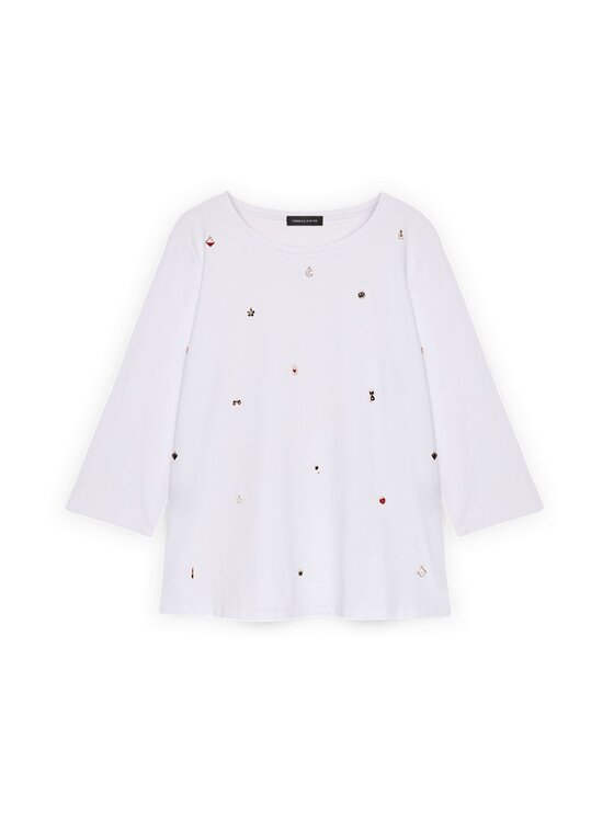 Fiorella Rubino Fiorella Rubino T-shirt G01GL008804N011 Bianco Regular Fit