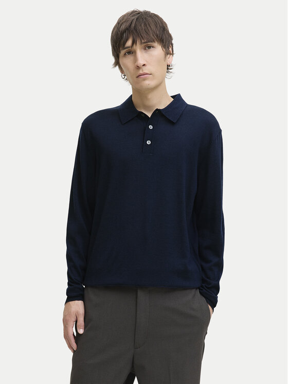 Jack & Jones Jack & Jones Sveter Merino 12281757 Tmavomodrá Regular Fit