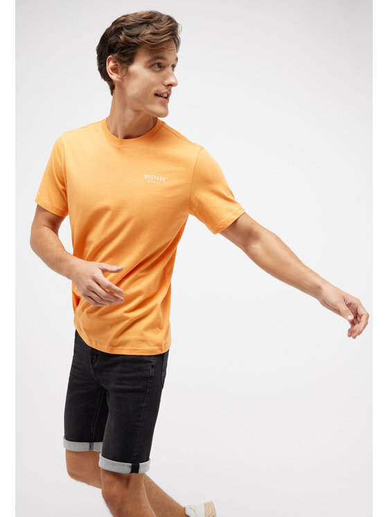 Mustang Mustang T-shirt AUSTIN Arancione Regular Fit