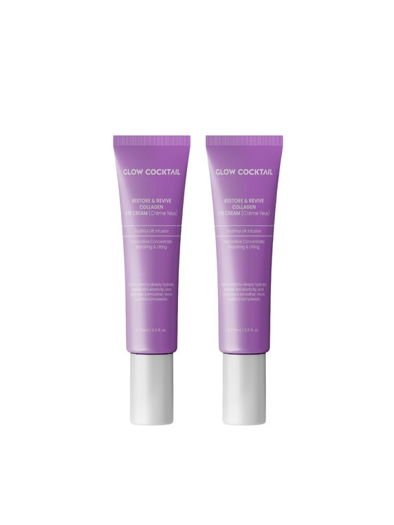 Glow Cocktail Glow Cocktail 2 x Restore & Revive Collagen Eye Cream 15ml Zestaw do pielęgnacji skóry