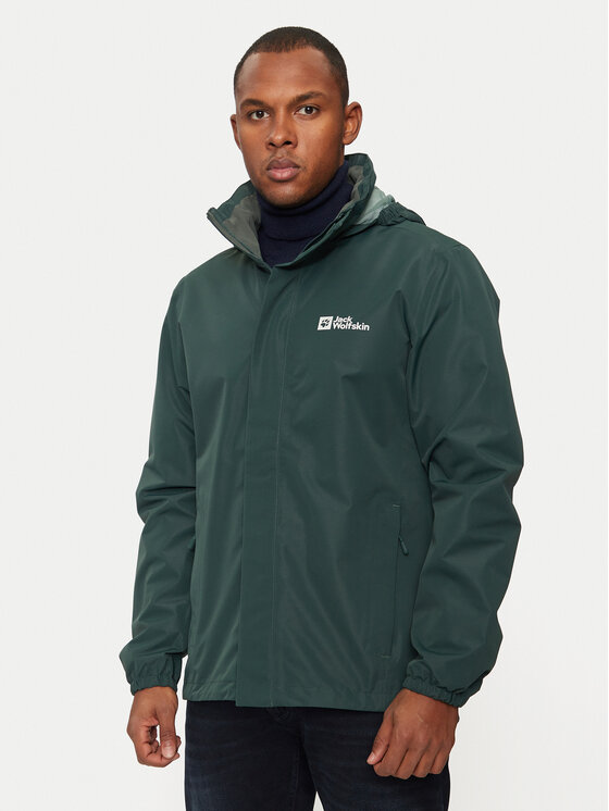 Jack Wolfskin Jack Wolfskin Vodootporna jakna Stormy Point 2l 1111142 Zelena Regular Fit