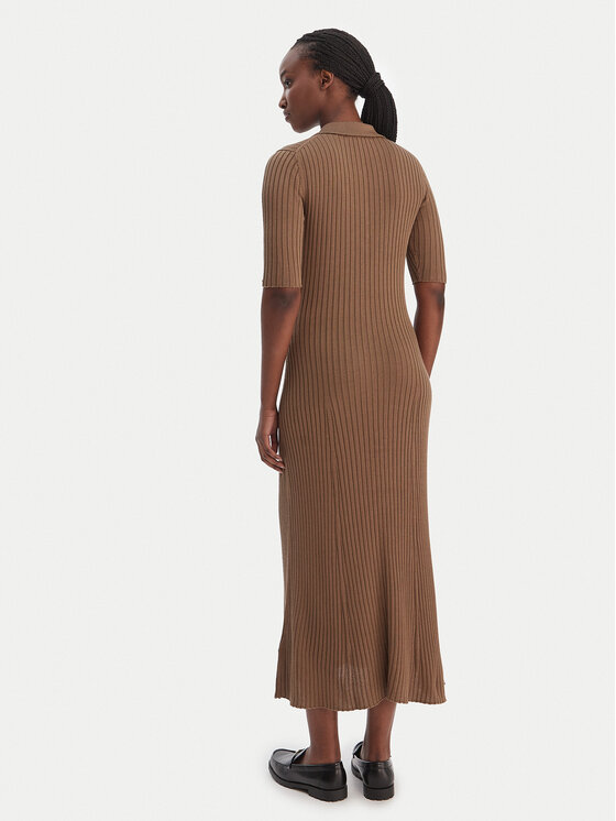 Tommy Hilfiger Tommy Hilfiger Trikotažinė suknelė WW0WW48447 Ruda Slim Fit