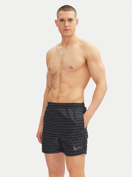 Karl Kani Karl Kani Plavecké šortky Signature Monogram Aop 60550022 Černá Regular Fit