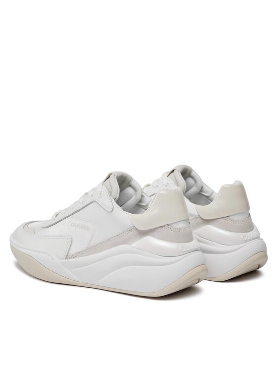 Calvin Klein Calvin Klein Sneakersy Cloud Wedge Lace Up-Pearlized HW0HW02040 Biały