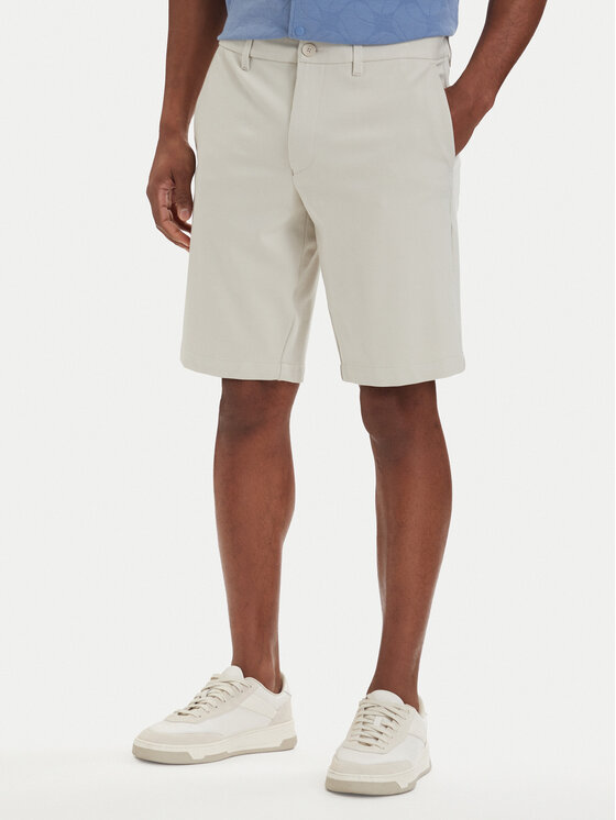 BOSS Szorty materiałowe S_Commuter-J 50511436 Beżowy jasny Slim Fit