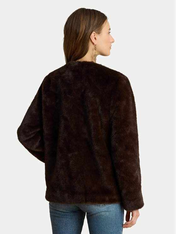 LAUREN RALPH LAUREN LAUREN RALPH LAUREN Кожено палто 297P04117002 Тъмнокафяв Regular Fit