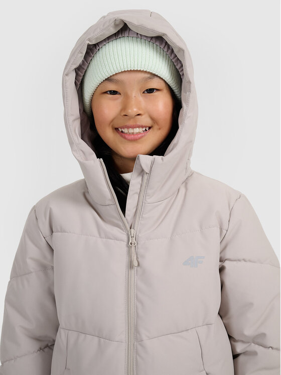 4F 4F Płaszcz zimowy OUTERWEAR Beżowy Regular Fit