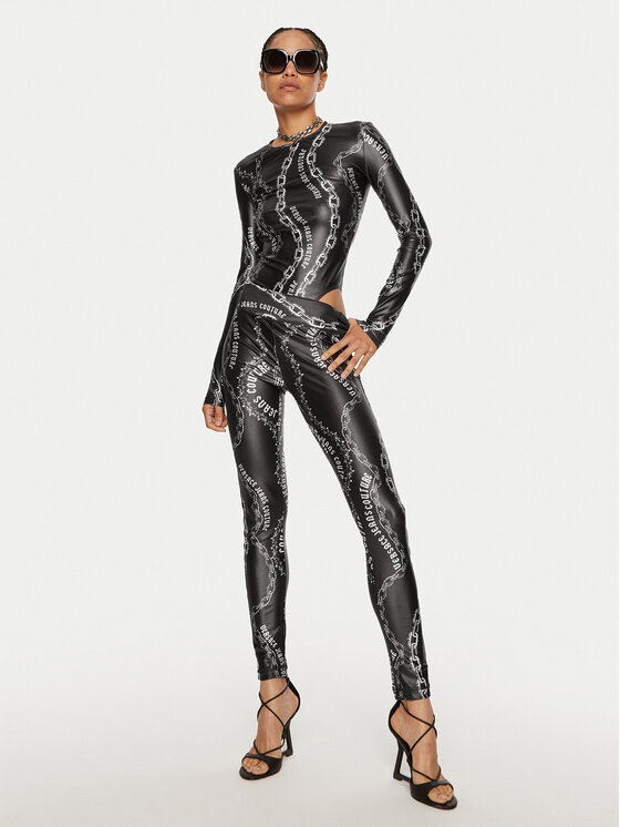 Versace Jeans Couture Versace Jeans Couture Leggings 77HAC114 JS417 Crna Slim Fit