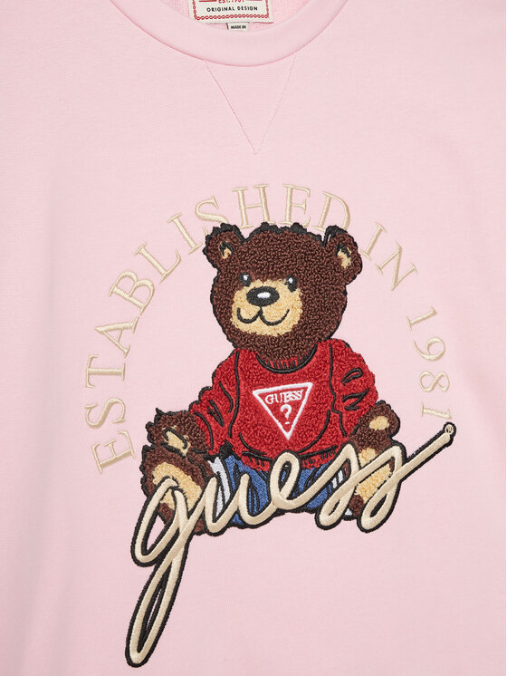 Guess Guess Mikina H5RJ01 KAD74 Růžová Regular Fit