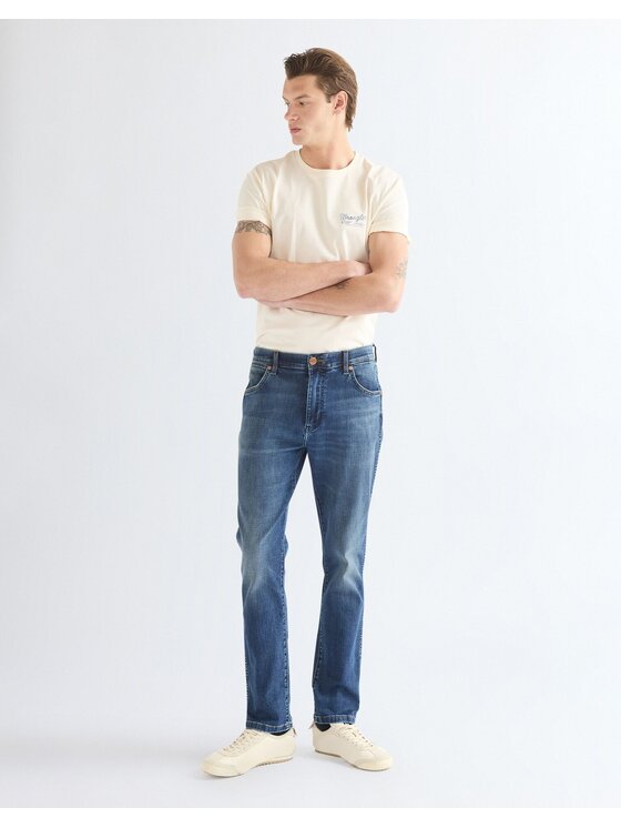 Wrangler Wrangler Jeansy LARSTON Niebieski Slim Fit