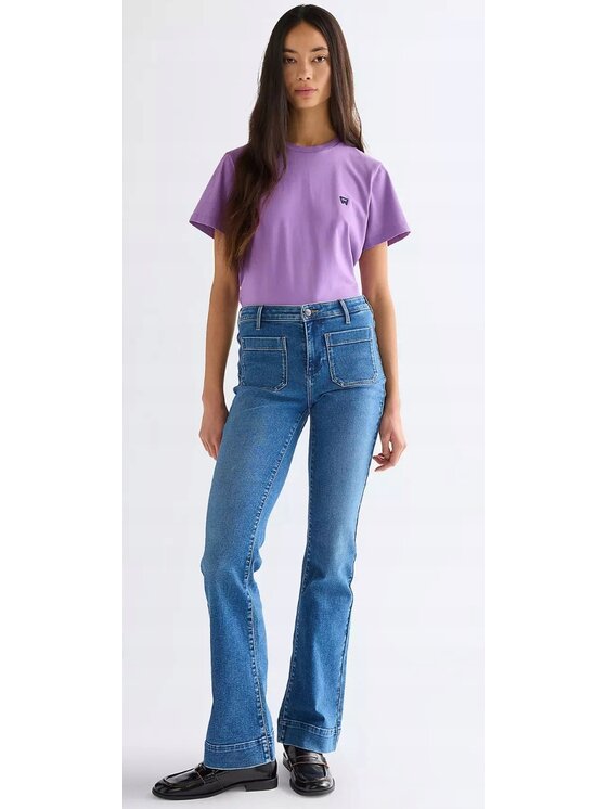 Wrangler Wrangler Jeansy Flare Niebieski Flare Fit