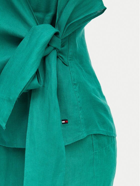 Tommy Hilfiger Tommy Hilfiger Blusa WW0WW49632 Verde Regular Fit