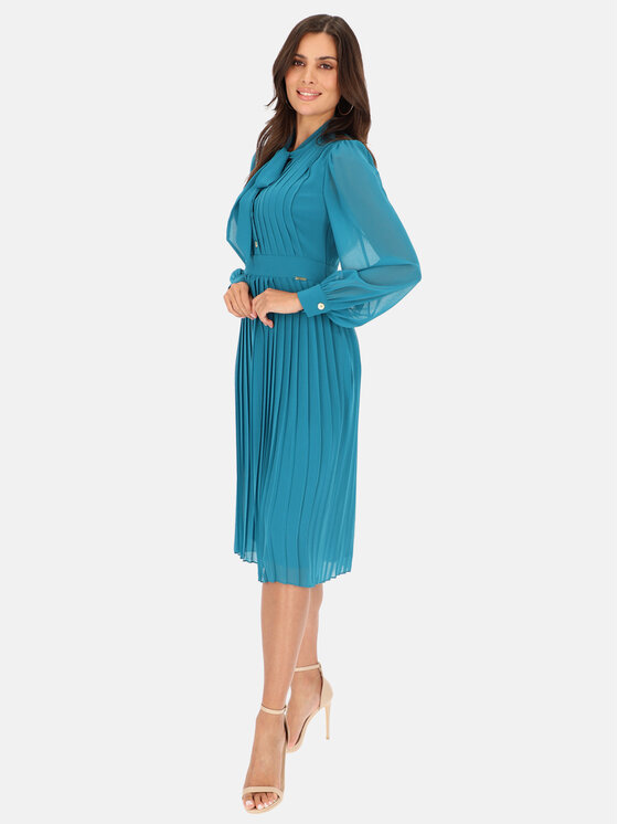 L’AF L’AF Sukienka koktajlowa Silvia Niebieski Slim Fit