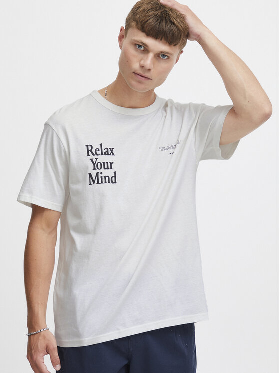 Solid T-krekls 21107874 Balts Relaxed Fit