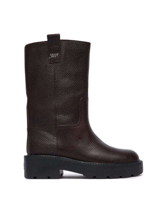 Tommy Jeans Tommy Jeans Cizme Tjw Tubular Mid Boots EN0EN03111 Maro închis