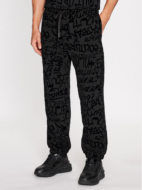 Versace Jeans Couture Versace Jeans Couture Teplákové nohavice 75GAA315 Čierna Regular Fit
