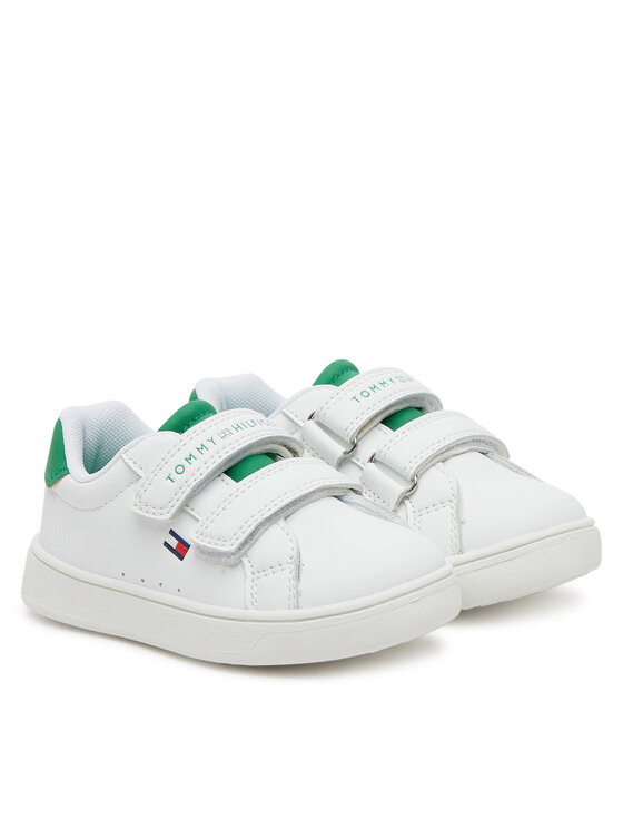 Tommy Hilfiger Tommy Hilfiger Laisvalaikio batai Low Cut Velcro Sneaker T1X9-33836-1355 M Balta