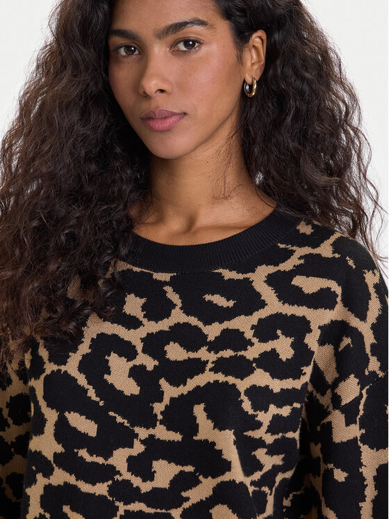 Vero Moda Vero Moda Sveter Siljeanimal 10330808 Hnedá Regular Fit