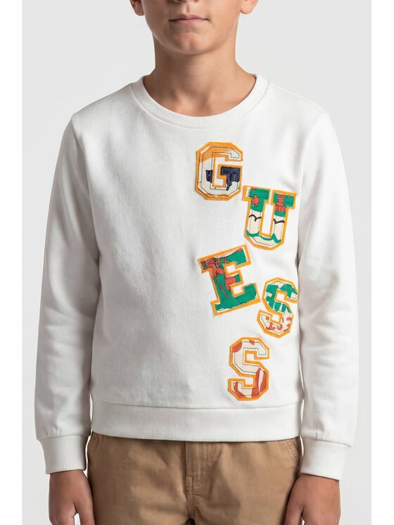 Guess Kids Guess Kids Mikina 181522 Bílá Classic Fit