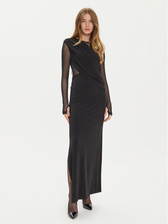Eleh Večerné šaty E00298 Čierna Slim Fit