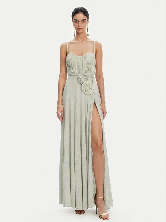 Elisabetta Franchi Elisabetta Franchi Večernja haljina AB-R22-52E2 Zelena Regular Fit