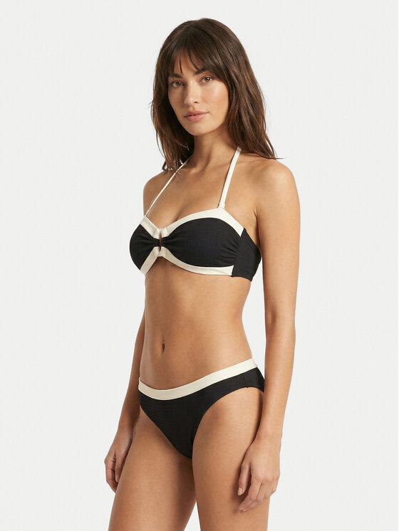 Seafolly Seafolly Bikini partea de jos Band Wave 40368-305 Negru
