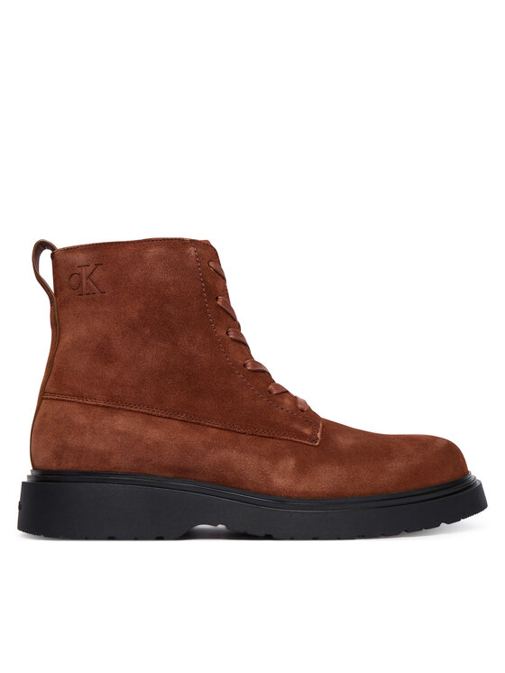 Calvin Klein Calvin Klein Bakancs Combat Ess Lace Up Zip Boot Su YM0YM01371 Barna