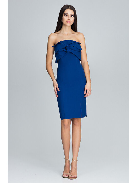 FIGL FIGL Šaty M571 Tmavomodrá Regular Fit