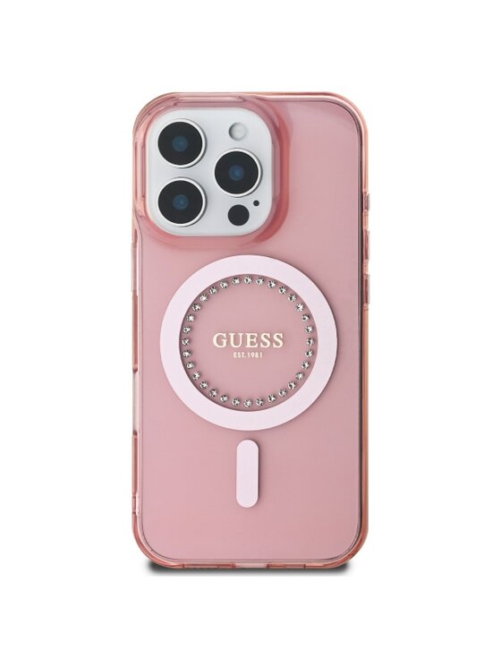 Guess Guess Etui na telefon Apple iPhone 16 Pro Różowy