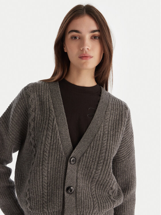 G-Star Raw G-Star Raw Cardigan Cable D27729-D770 Gri Relaxed Fit