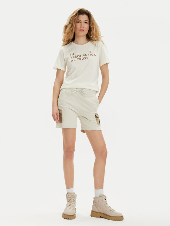 Aeronautica Militare Aeronautica Militare Majica 241TS2233DJ510 Bež Regular Fit