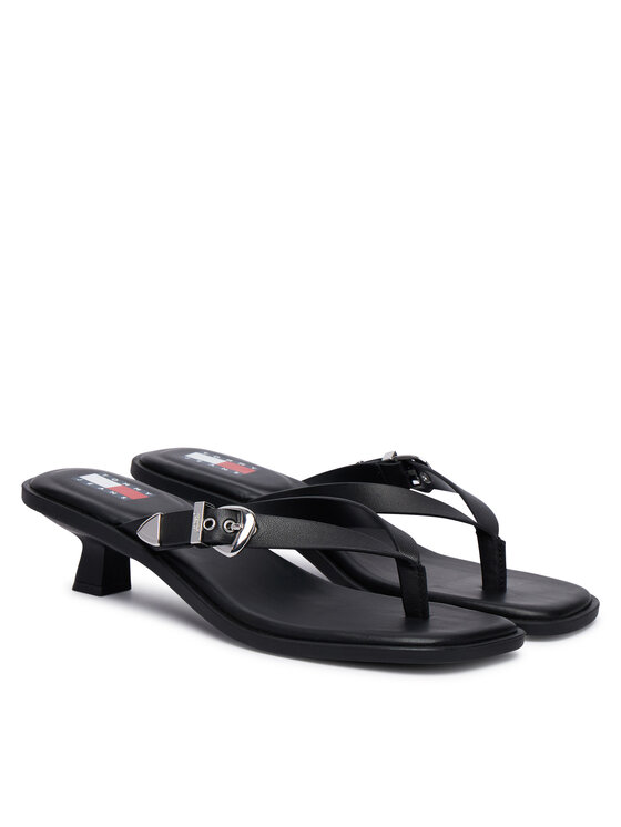 Tommy Hilfiger Tommy Hilfiger Zehentrenner Tjw Kitten EN0EN03154 Schwarz