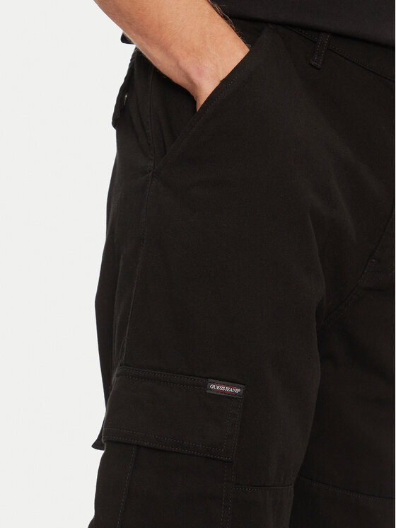 Guess Guess Pantaloni chino M4YB40 WGCV1 Negru Regular Fit