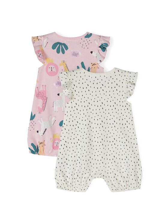 MINOTI MINOTI Komplet 2 par pajacy 24babypack40 Biały
