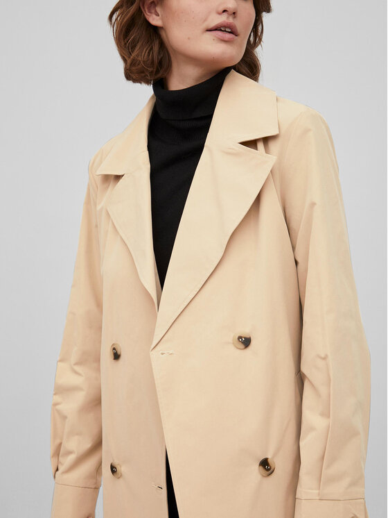 Vila on sale trenchcoat beige