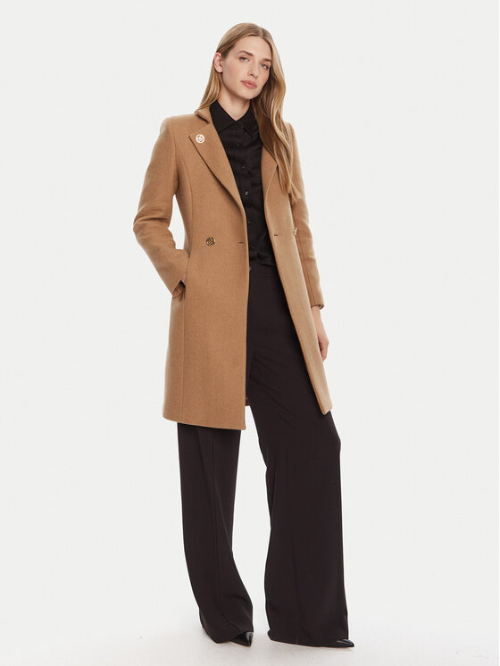 Rinascimento Rinascimento Cappotto di lana CFC0126218003 Beige Regular Fit