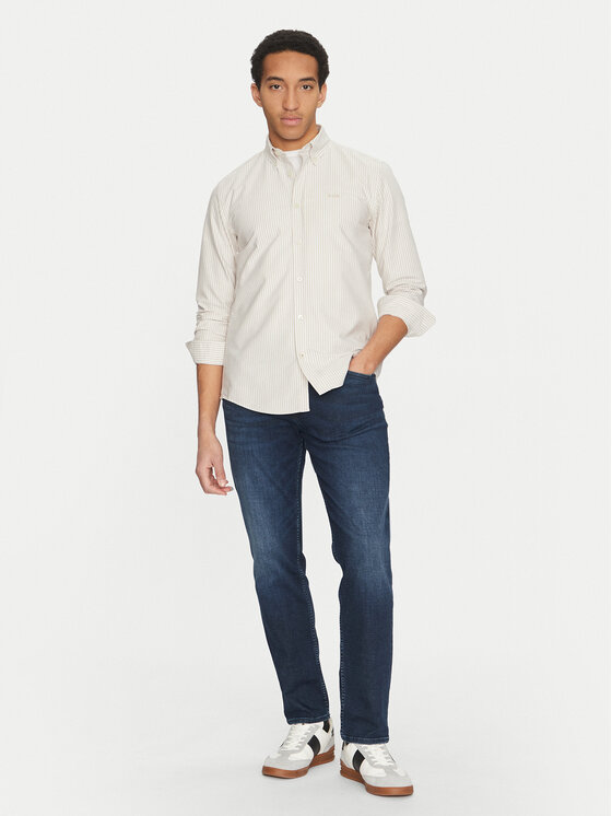 BOSS BOSS Koszula Roan 50520275 Beżowy Slim Fit