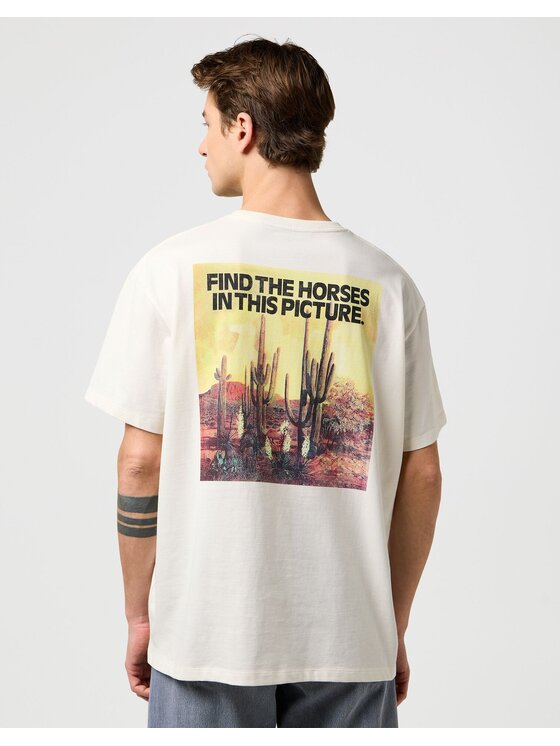 Wrangler Wrangler T-shirt VINTAGE TEE Bianco Regular Fit