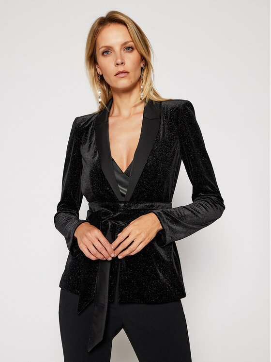 Patrizia Pepe Patrizia Pepe Švarkas 2S1330/A8E6-FB45 Juoda Slim Fit