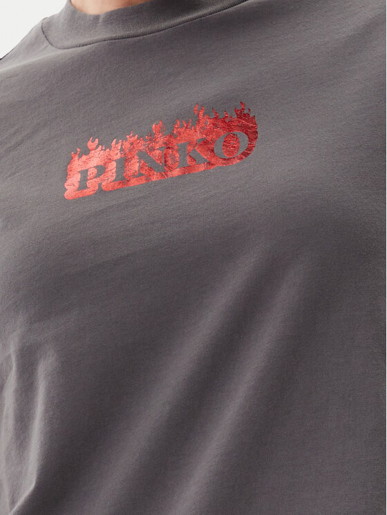 PINKO PINKO T-krekls Trapani 105050 A2D6 Pelēks Regular Fit