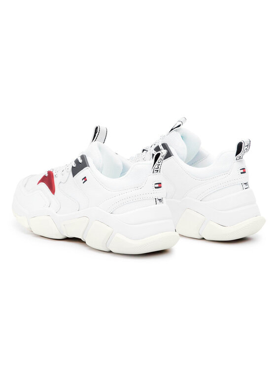 Tommy Hilfiger Tommy Hilfiger Αθλητικά Chunky Mixed Textile Trainer FW0FW04065 Λευκό