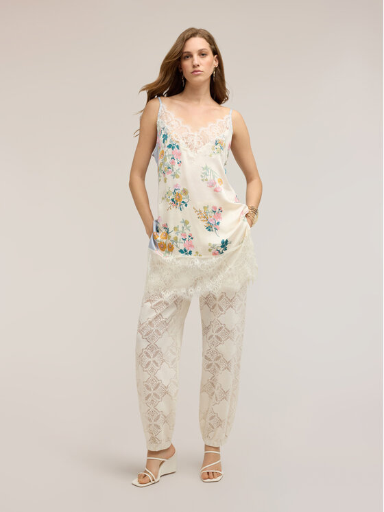 Motivi Motivi Top D118Q000640N0R4 Biały Regular Fit